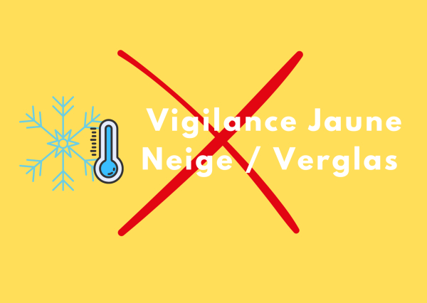 Fin de la vigilance jaune Neige / Verglas mercredi 7 janvier &agrave; 17h